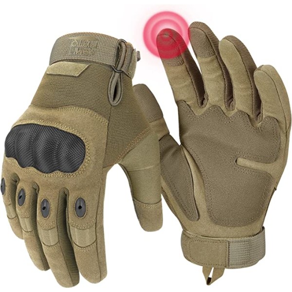 Motorcycle Gloves, Full Finger Touch Screen Military Tactical Gl