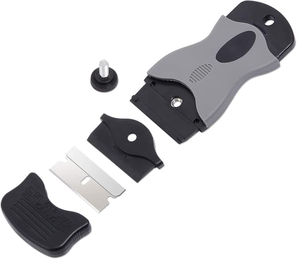 Sort - 2 stk. glaskeramisk pladeskraber med 20 plastskabe