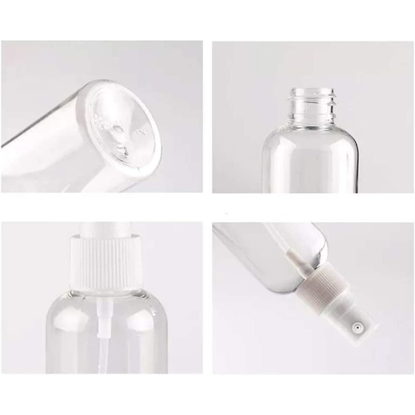 6PCS 100ml Sprayflaska, Klar Återanvändbar Plast Tom Reseflaska
