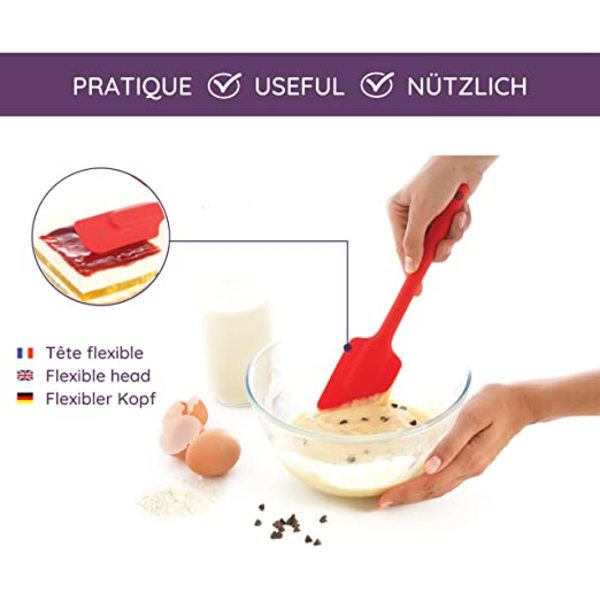Silikonspatel för kök, silikonredskap som non-stick-matlagning