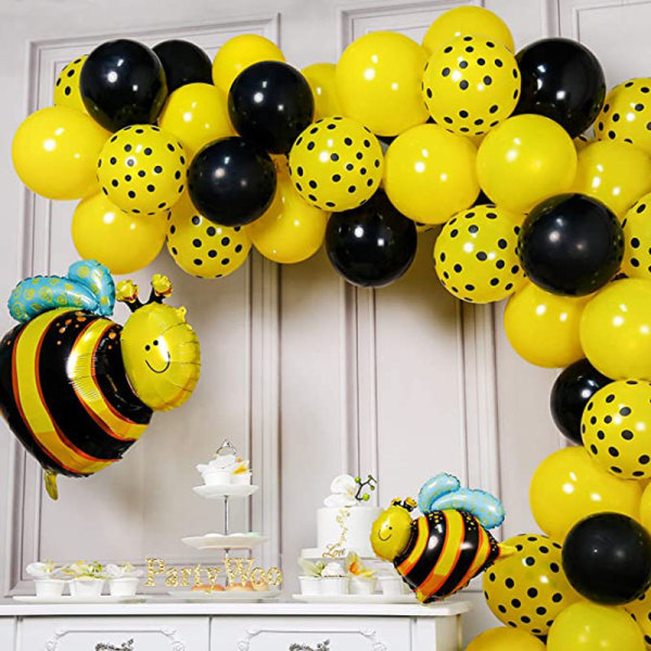 74 delar Little Bee Helium Latex Ballonger för Kid Girl Women Bi