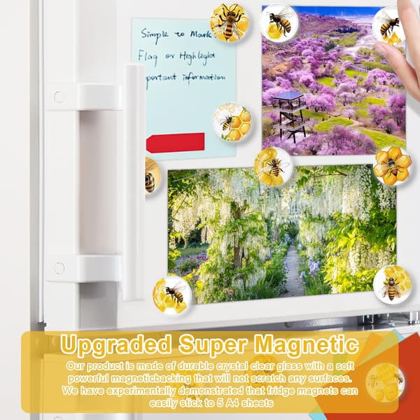 (12 stycken) Kylskåpsmagneter - Liten Bi