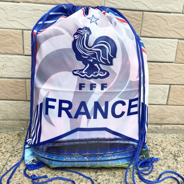 2022 Qatar World Cup Soccer Opbevaringstaske - Frankrig lærred med Trav