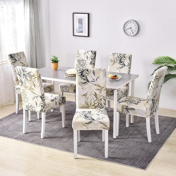 Stolskydd Set om 4/6 Stretch Moderna Stolskydd för Dini