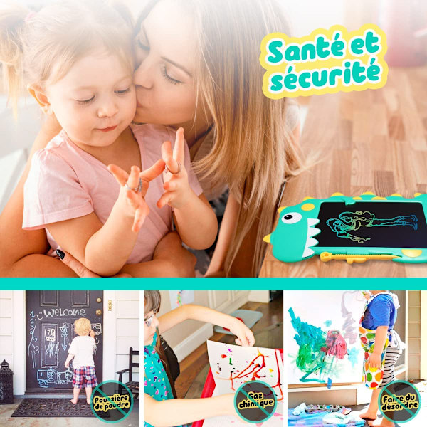 Barnens LCD-ritplatta (grön), Doodle Board Learning Toys