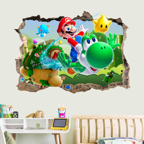 Kaksi osaa 70×50cm seinä ohi Mary ratsastaa dinosaurus+seinä ohi M