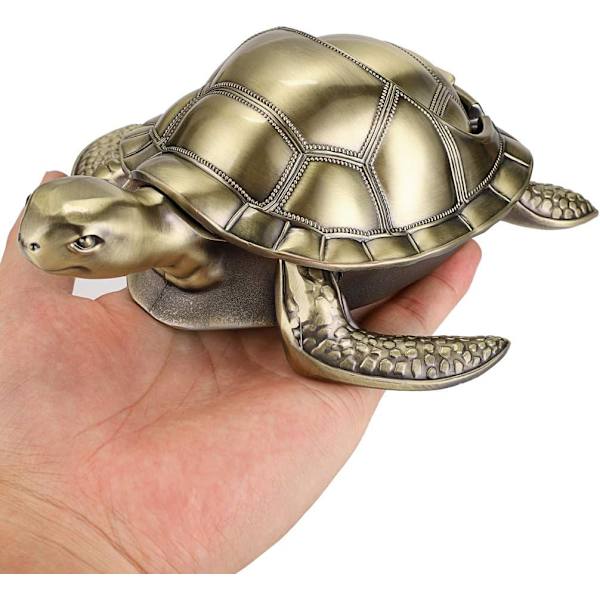 Retro Metalli Schildkröten Tuhkakuppi Tuulenpitävällä Kannella, Sisä- ja Ulkokäyttöön