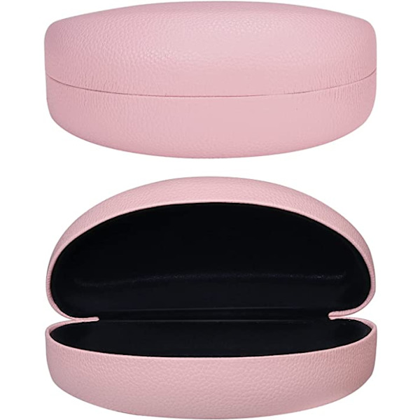 Stressresistent læder hard solbriller etui (Pink), stor Clas