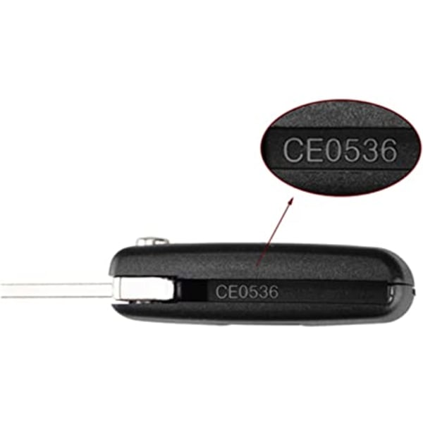 Nyckelskal kompatibel med Citroen C2 C3 C4 C5 Picasso 2-knappar
