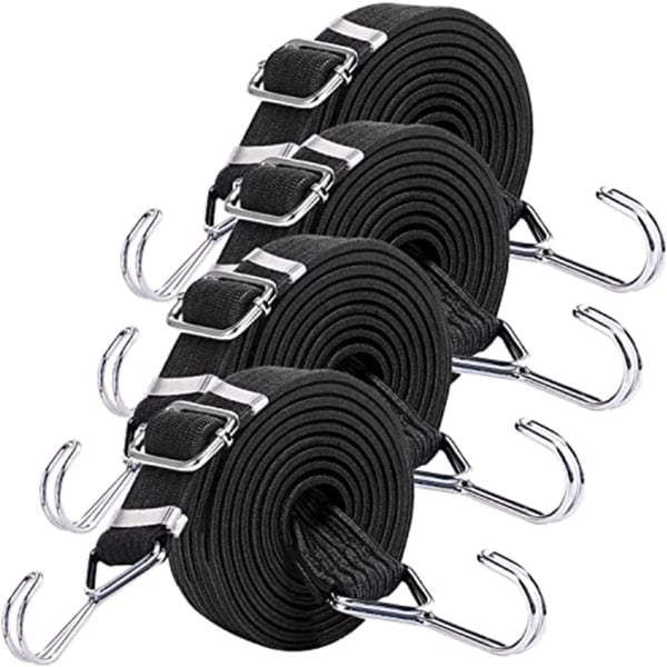 4 Pieces Bungee Cords with Hooks, 2 m Bungee Cords with Hooks wi