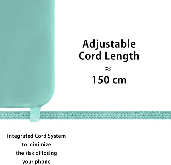 Lanyard Case kompatibel med iPhone 15 Pro Max - Grøn