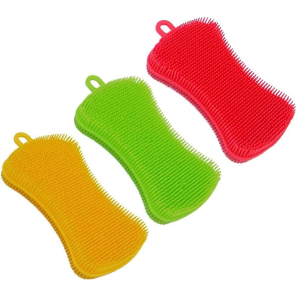 3-pack multifunktionsborstar för diskning i köket