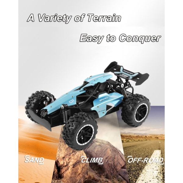 RC bilfjärrkontroll leksaker för barn Legeringsbilar 2WD 2,4 GHz lastbil
