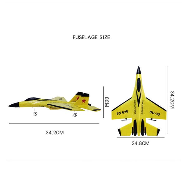 Blå Su 35 FX620 Fjärrkontroll Flygplan Kontrollenhet Su-35 Jaktplansmodell Flygplan Barn