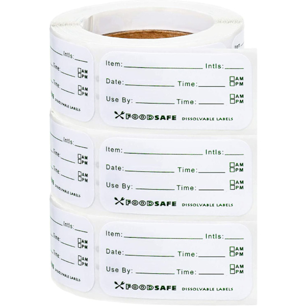3 ruller med matmerkingsetiketter for catering Matdatolagringsetiketter 1 x