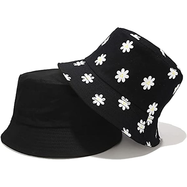 Reversibel Bucket Hat Fiskeri Solhat til Kvinder Piger，Daisy