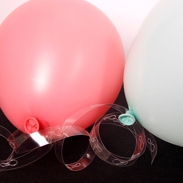 10 Ballongirlang, Båge Koppling Strip Plast Strip Hållare, Ballonger