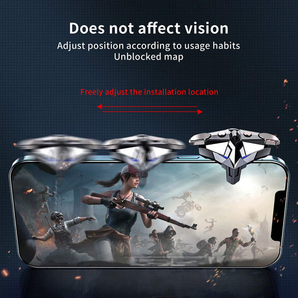 PUBG Mobile Game Controller Trigger, [2021 Uppgraderad Version] Sen