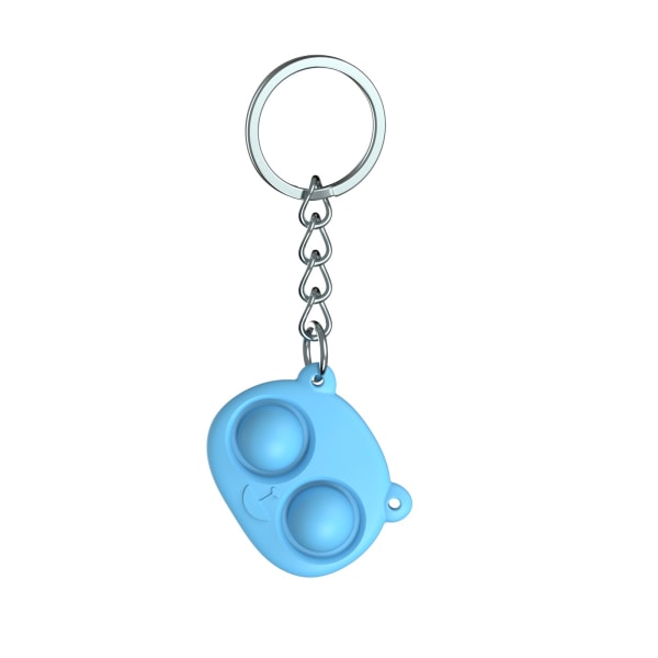 Blå silikon dekompresjon leketøy dekompresjon nøkkelring