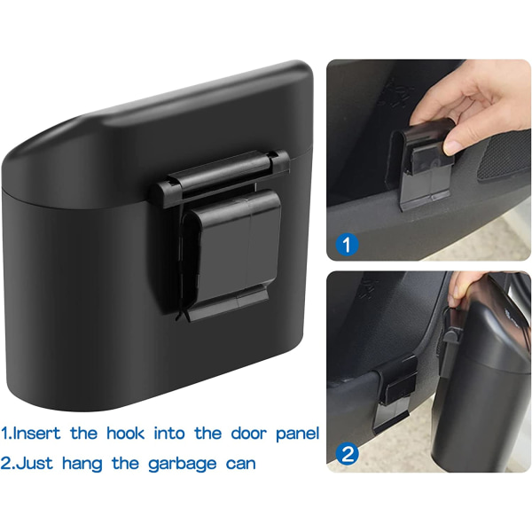 Multifunktionell bil-sopkorg med lock Car Trash Can Mini Trash C