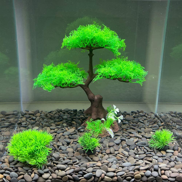 Akvarieplanter Fisketank Dekorationer MediumSize Plast Kunstig
