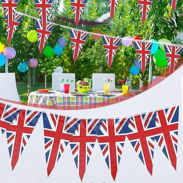 30 stk Union Jack vimpler fest jubileumsgate arrangement flaggbanner
