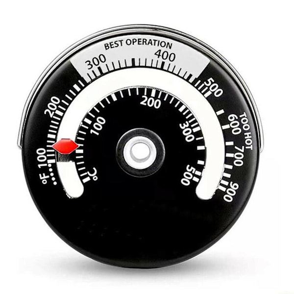 Magnetisk brændeovnsrørstermometer Pejs Ryger Brænder Temp