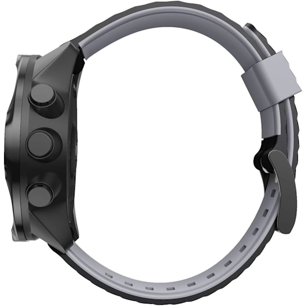 Sort og grå silikone rem til Suunto 7/9/9 Baro/