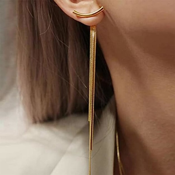 2 stk. Hoop Øreringe Guld Hoop Øreringe Sæt Personlige Dangle Øreringe
