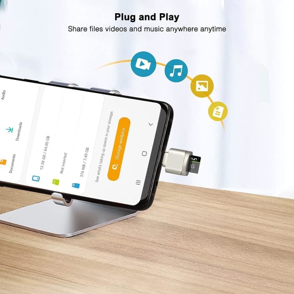 TF-kortläsare, USB-C till TF-kortläsare, typ C OTG TF-minneskortläsare