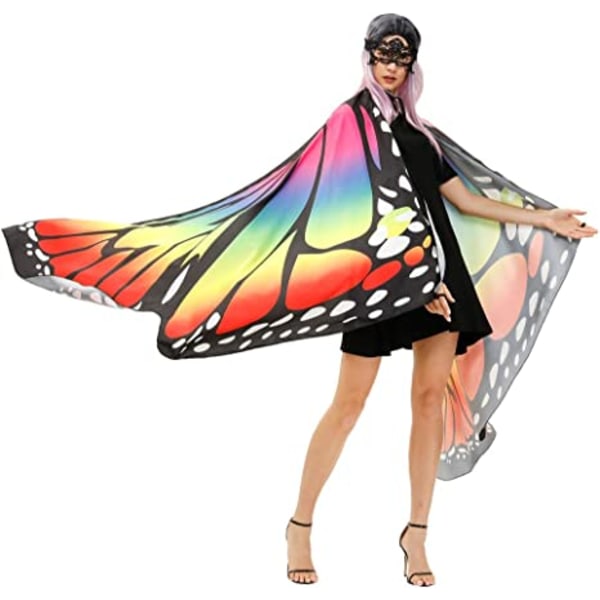 Butterfly Wings Kostym Vuxen Halloween Butterfly Cape