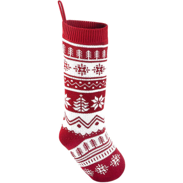 Joulusukat Suurikokoiset Rustic Cable Knit Xmas Stocki