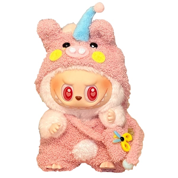Labubu dockkläder, 17 cm blind box dockersättningsset (Griskläder) (Piglet clothes)