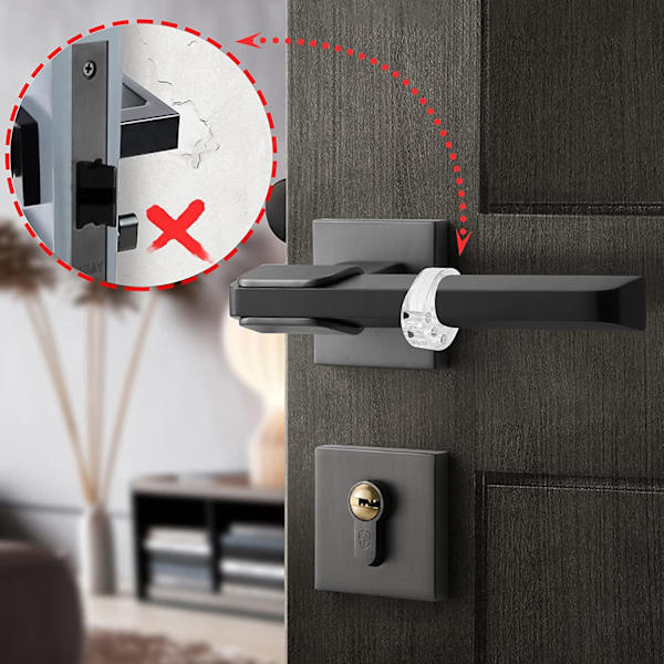 Dørstoppere 10 stk PVC Dørhåndtak Stopper Dørbuffer Silikon