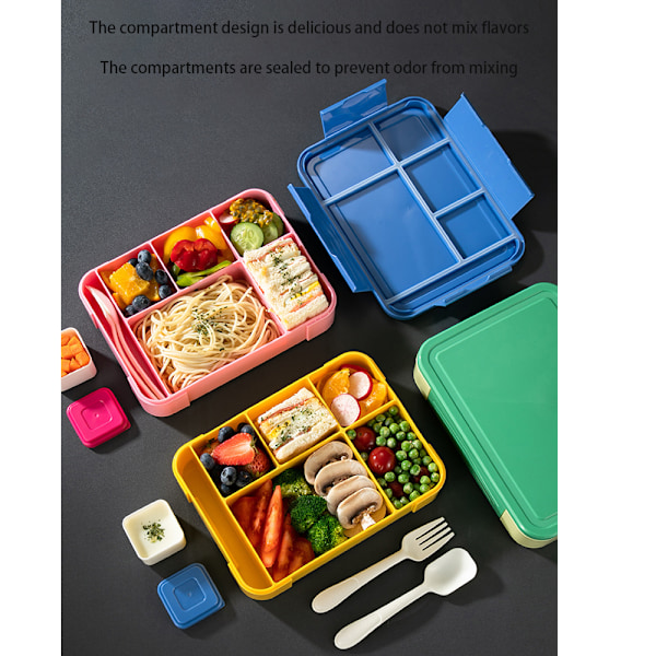 Matboks (6 rom), snackboks, matboks rosa, 1 stk