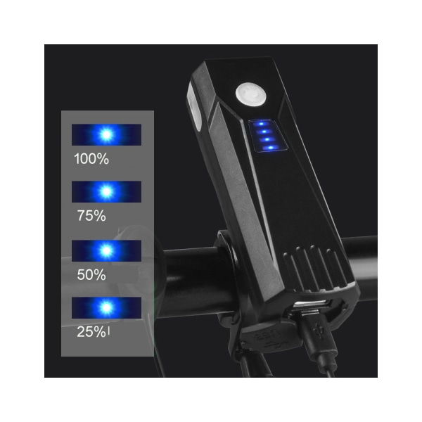 Enkelt stykke dobbelt lampe sort cykel forlygte T6 dobbelt lampe