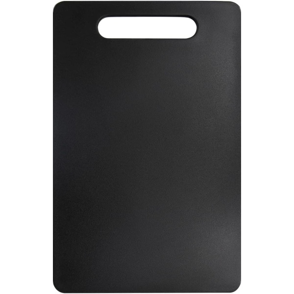 Svart - Plastskärbräda med handtag, livsmedelssäker, Di