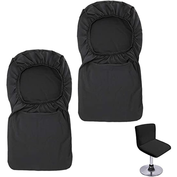 2-piece set of black bar stool slippers (without chairs), with ba