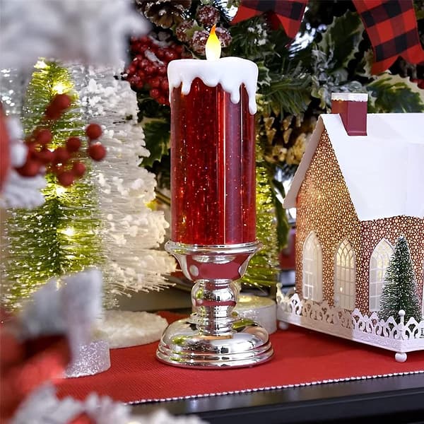 Led julelys USB oppladbart vanntett virvlende glitter