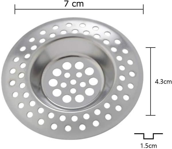 4 x filtre - rustfrit stål si til vask håndvask badekar