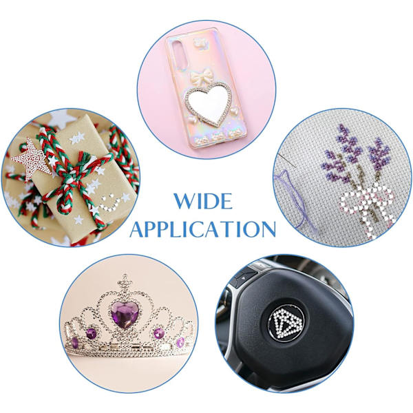 Timanttitarra Rhinestones, 650 kappaletta läpinäkyviä Rhinestones C