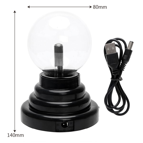 3 tommers USB magisk elektrostatisk ioneball lys lynkule nig