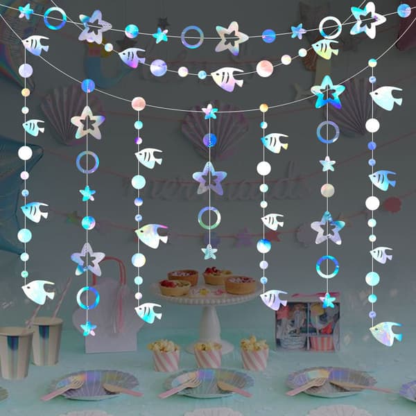 Ocean Fish Party Garland Kit (2 st, 3,5 m längd vardera), Symphony