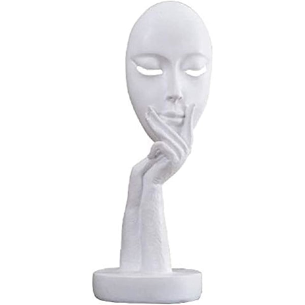 Moderne minimalistisk statue af en kvindes ansigt Skulpturfigur