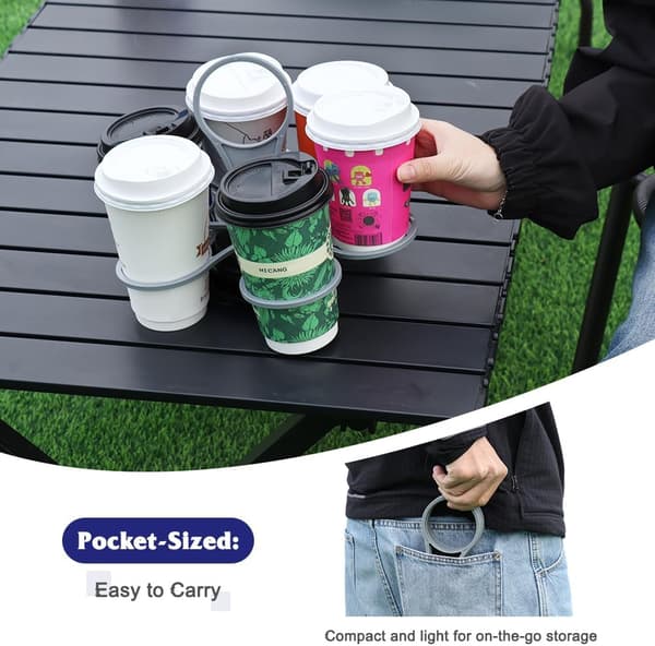 2-pak foldbar 6-kops bærer/caddy | Takeaway kaffe, sodavand, pints, øl