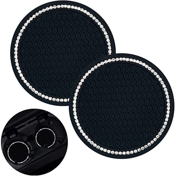 Auton aluslautaset, 2 kpl PVC-auton mukitelineen itsekiinnittyvä laite