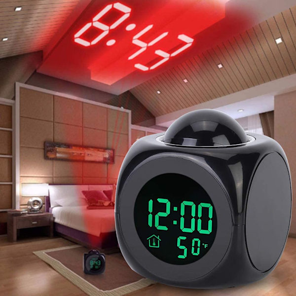 Vekkerklokke Multifunksjonell LCD Elektronisk Klokke Digital Prosjekt
