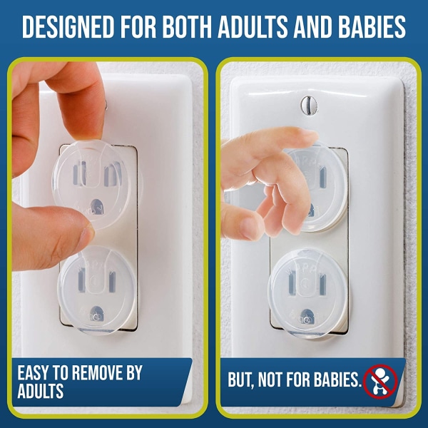 Clear Outlet Covers (50 Pack) Value Pack – Baby Safety Outlet Pl