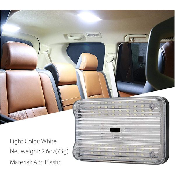 2-pack DC 12V 36 LED bil lastbil fordon automatisk kupol tak tak
