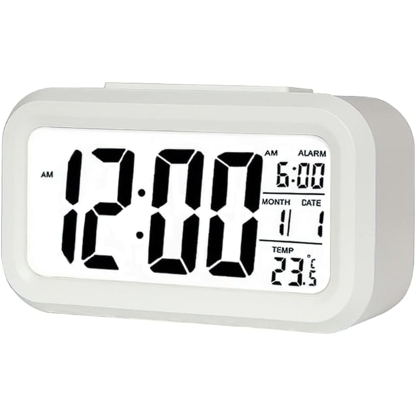 Digitaalinen herätyskello, LED-herätyskello lämpötilalla, Snooze Fu